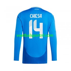 Italië Chiesa 14 Thuis Shirt EK 2024 L/S